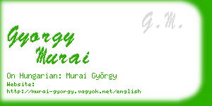 gyorgy murai business card