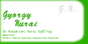 gyorgy murai business card